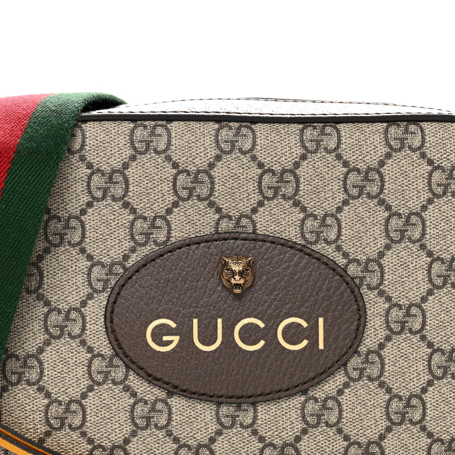 GG Supreme Monogram Web Neo Vintage Shoulder Bag Beige New Acero Crop