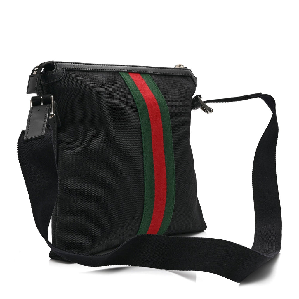Techno Canvas Web Messenger Bag Black