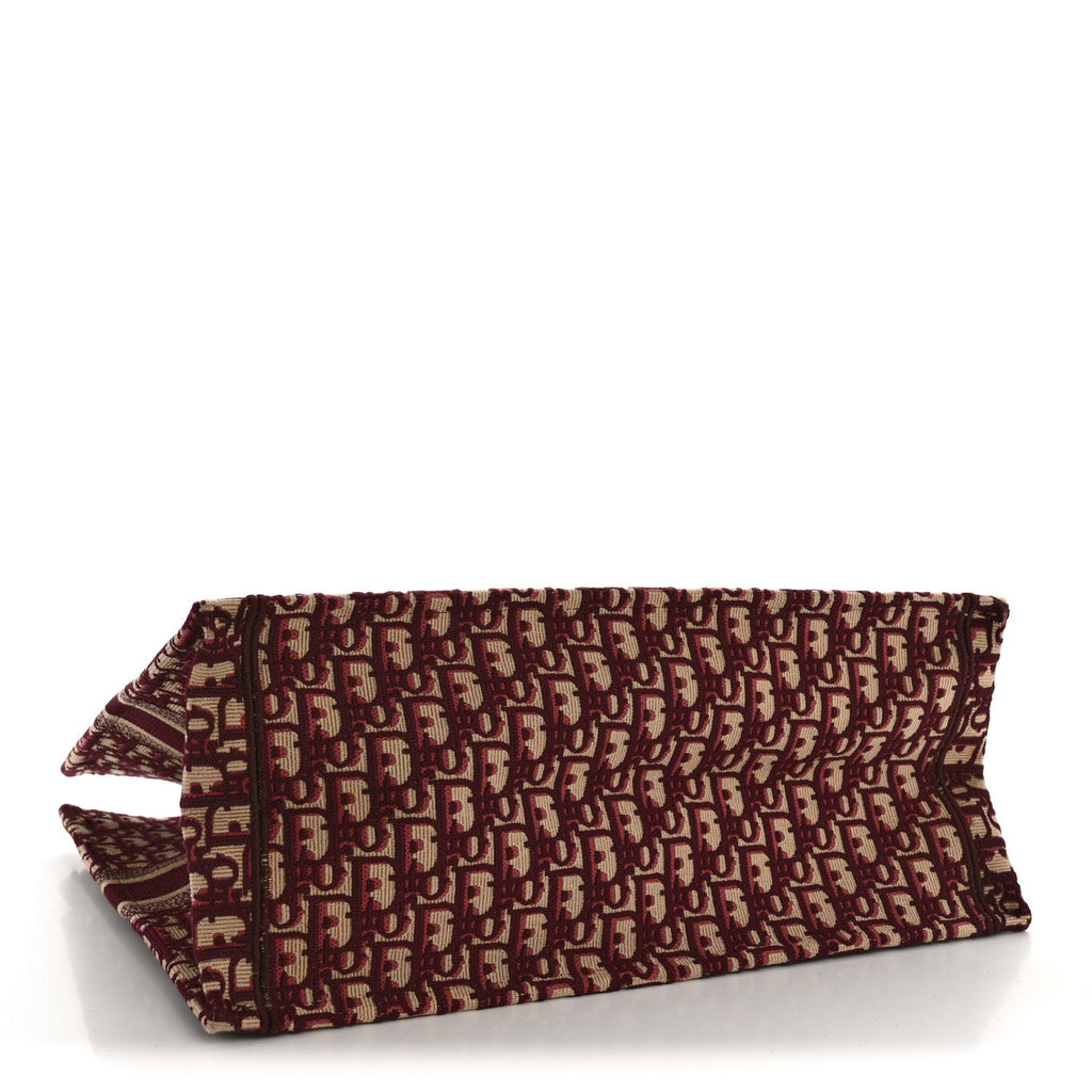 Oblique Large Book Tote Burgundy Multicolor