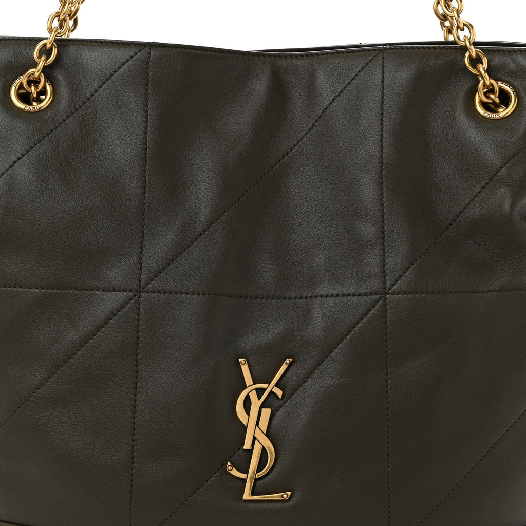 Lambskin Medium Jamie Shopping Tote Light Musk