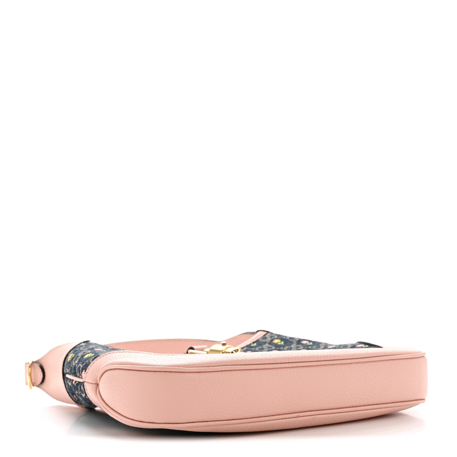 New Denim GG Monogram Calfskin Love Parade Small Jackie 1961 Hobo Light Pink