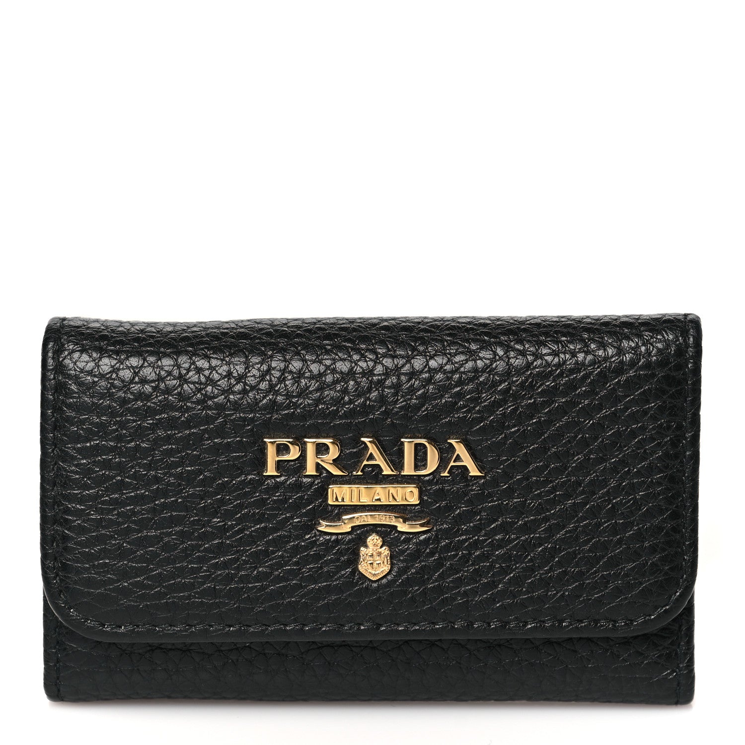 Vitello Grain Move 6 Key Holder Black