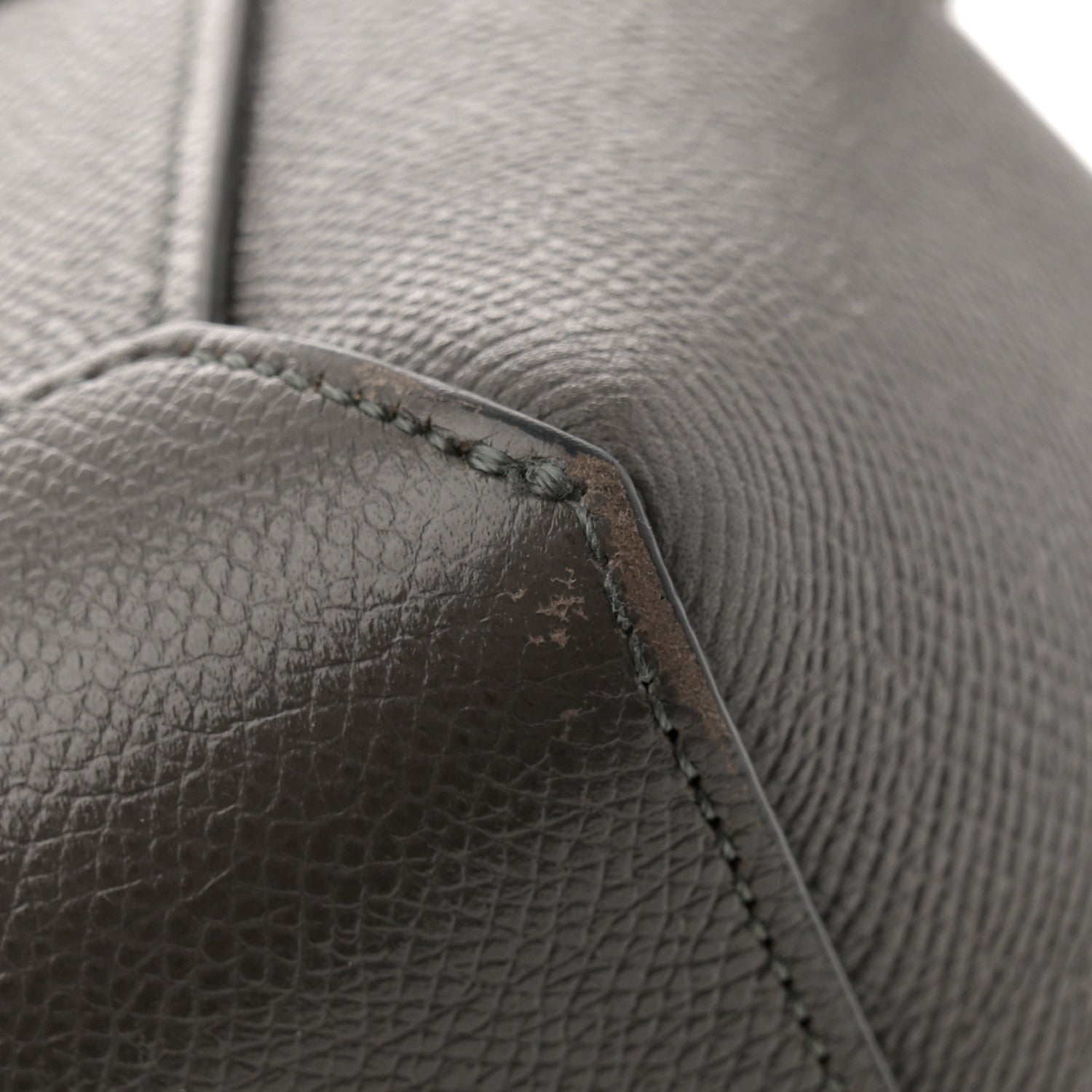 Grained Calfskin Nano Belt Bag Grey