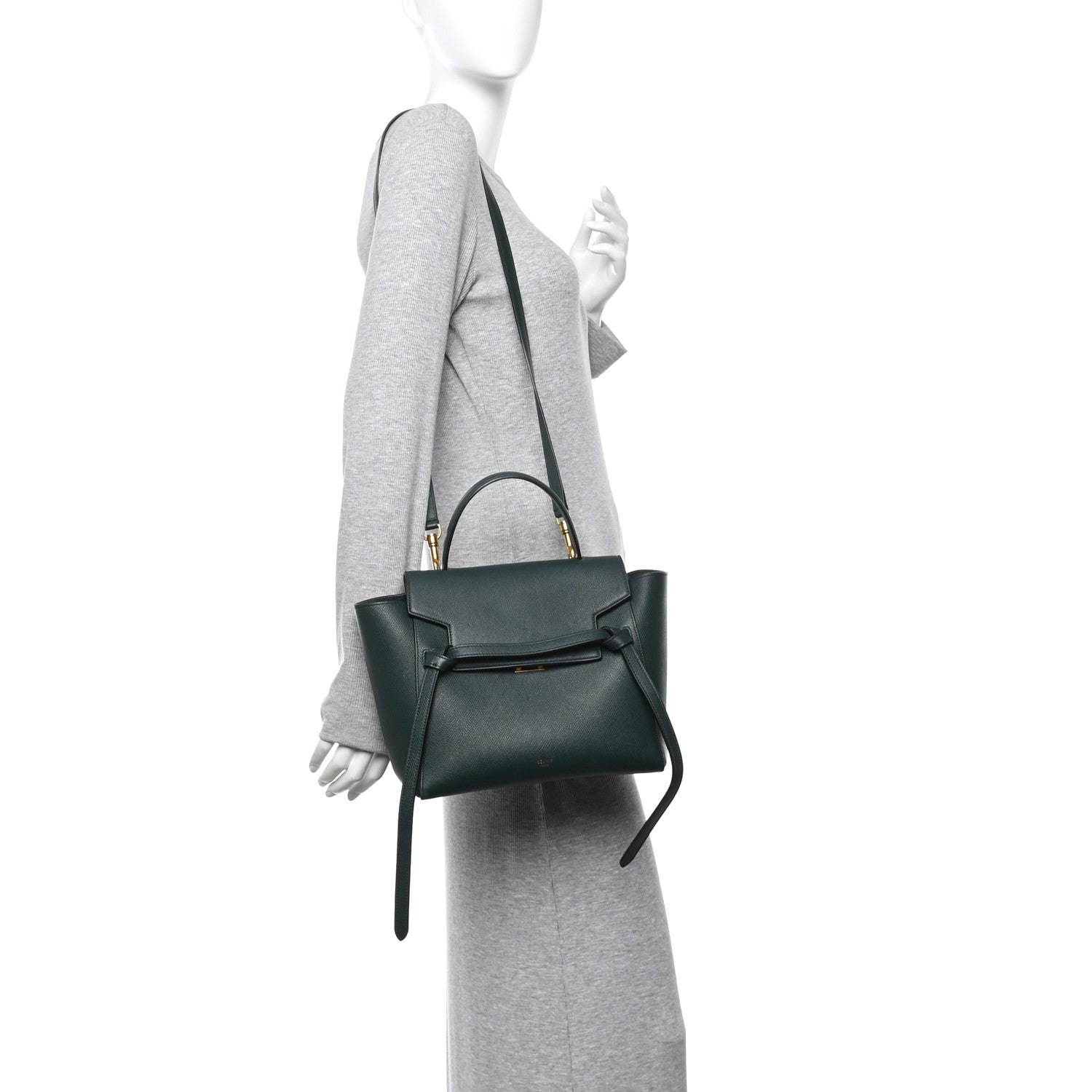 Grained Calfskin Micro Belt Bag Amazone