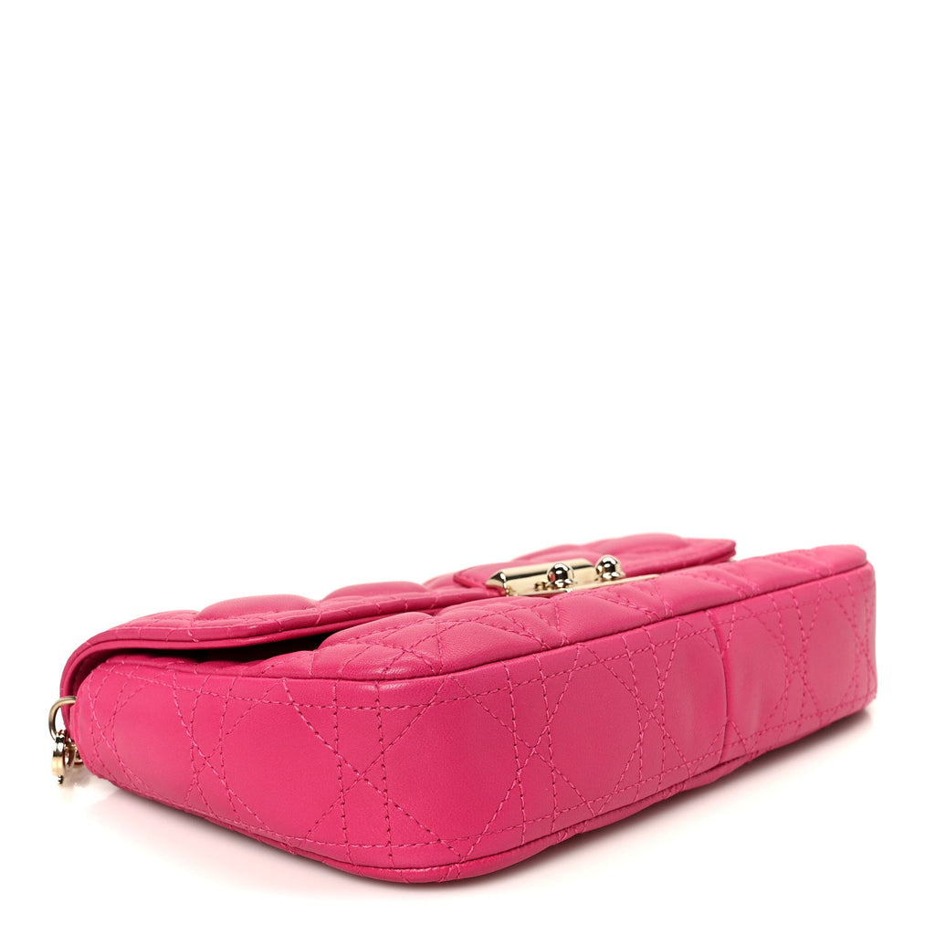Lambskin Cannage Miss Dior Promenade Pouch Fuchsia