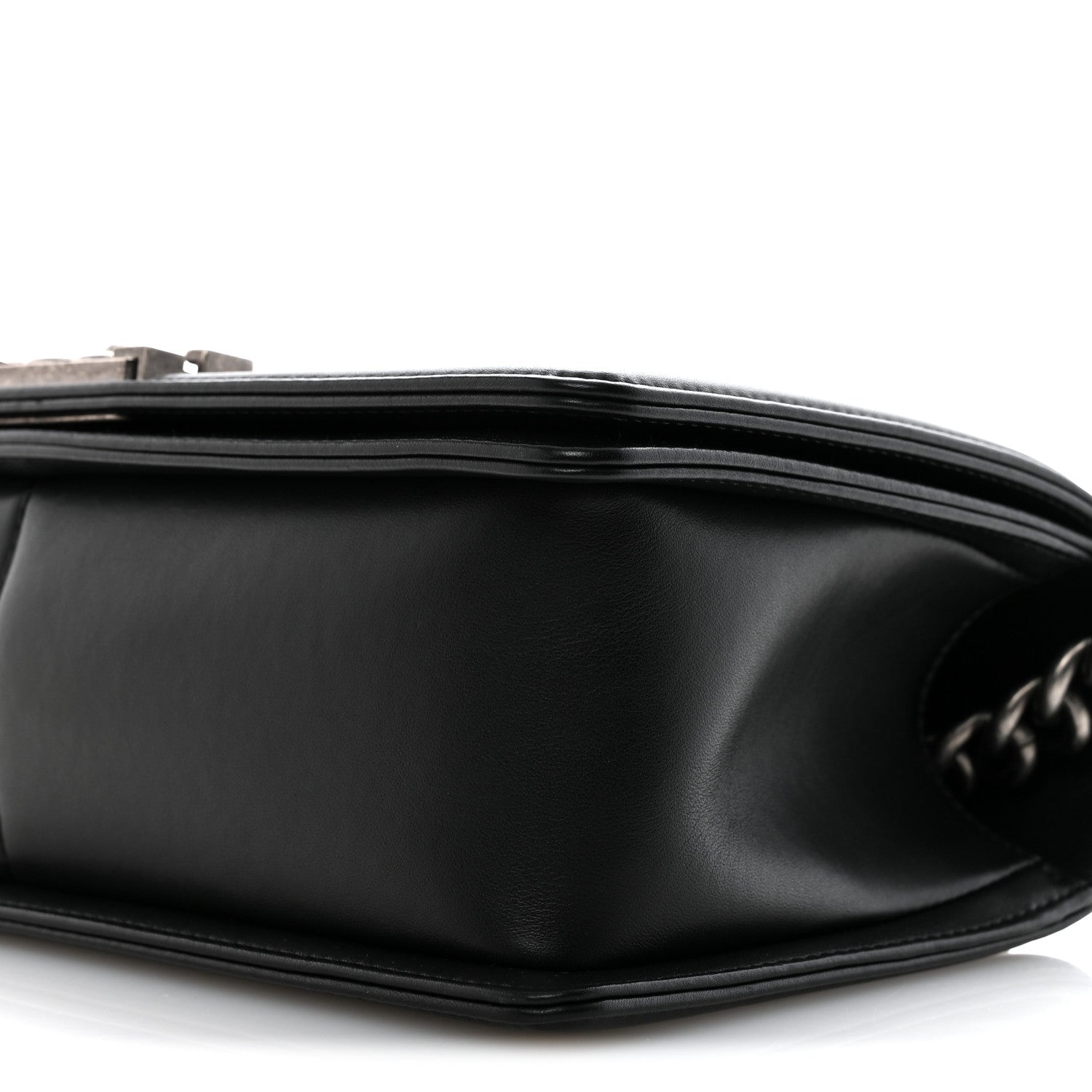 Calfskin Quilted Medium Boy Flap Black