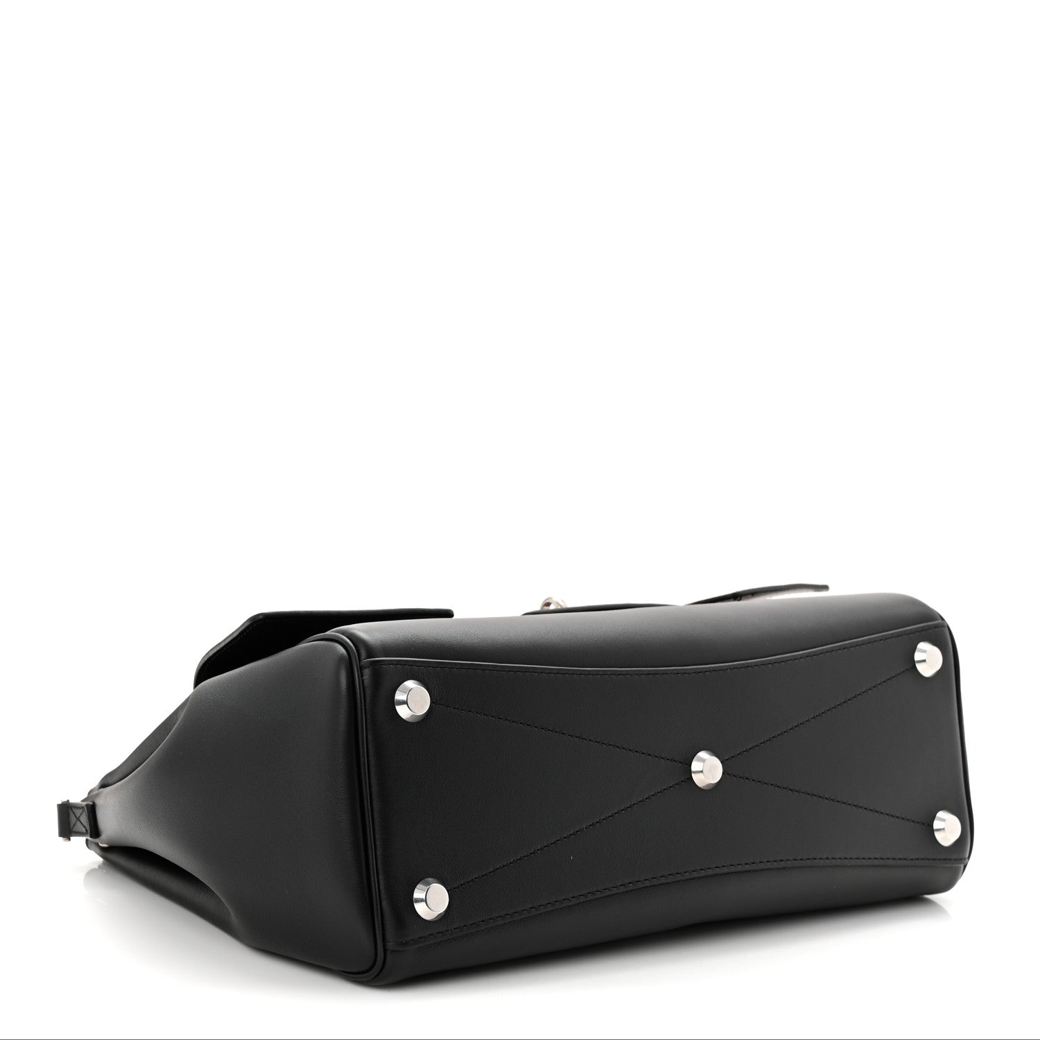 Smooth Calfskin Small Bel Air Carry All Bag Black