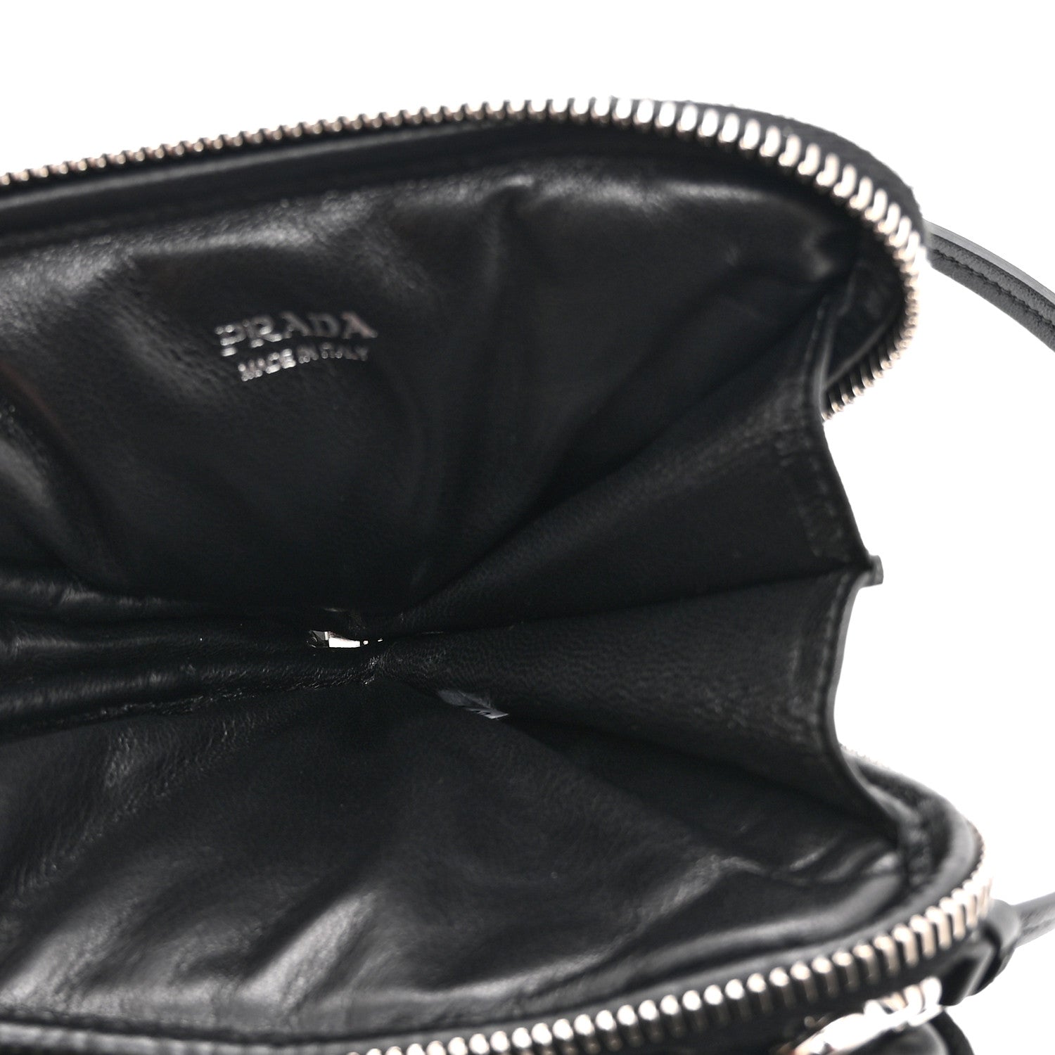 Nappa Soft Padded Mini Triangle Crossbody Pouch Black