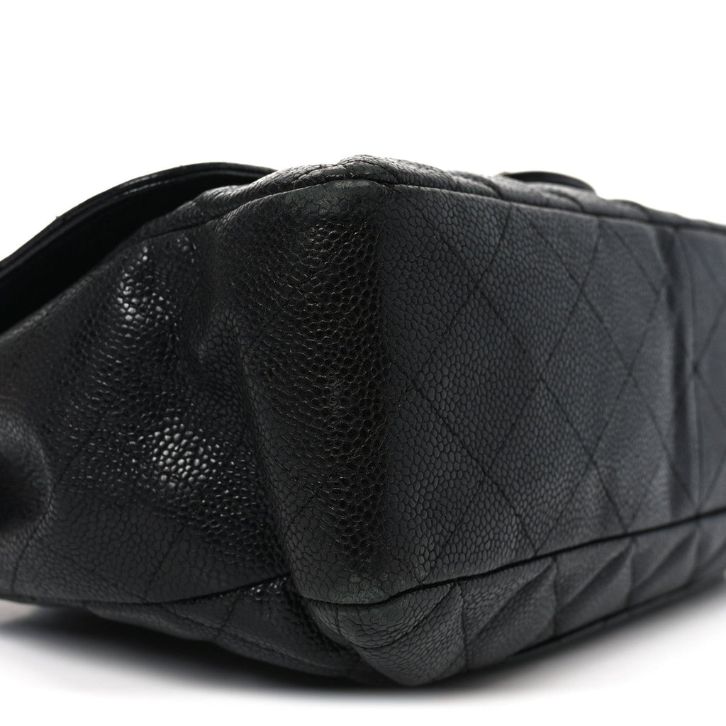 Caviar Quilted Jumbo Single Flap Black