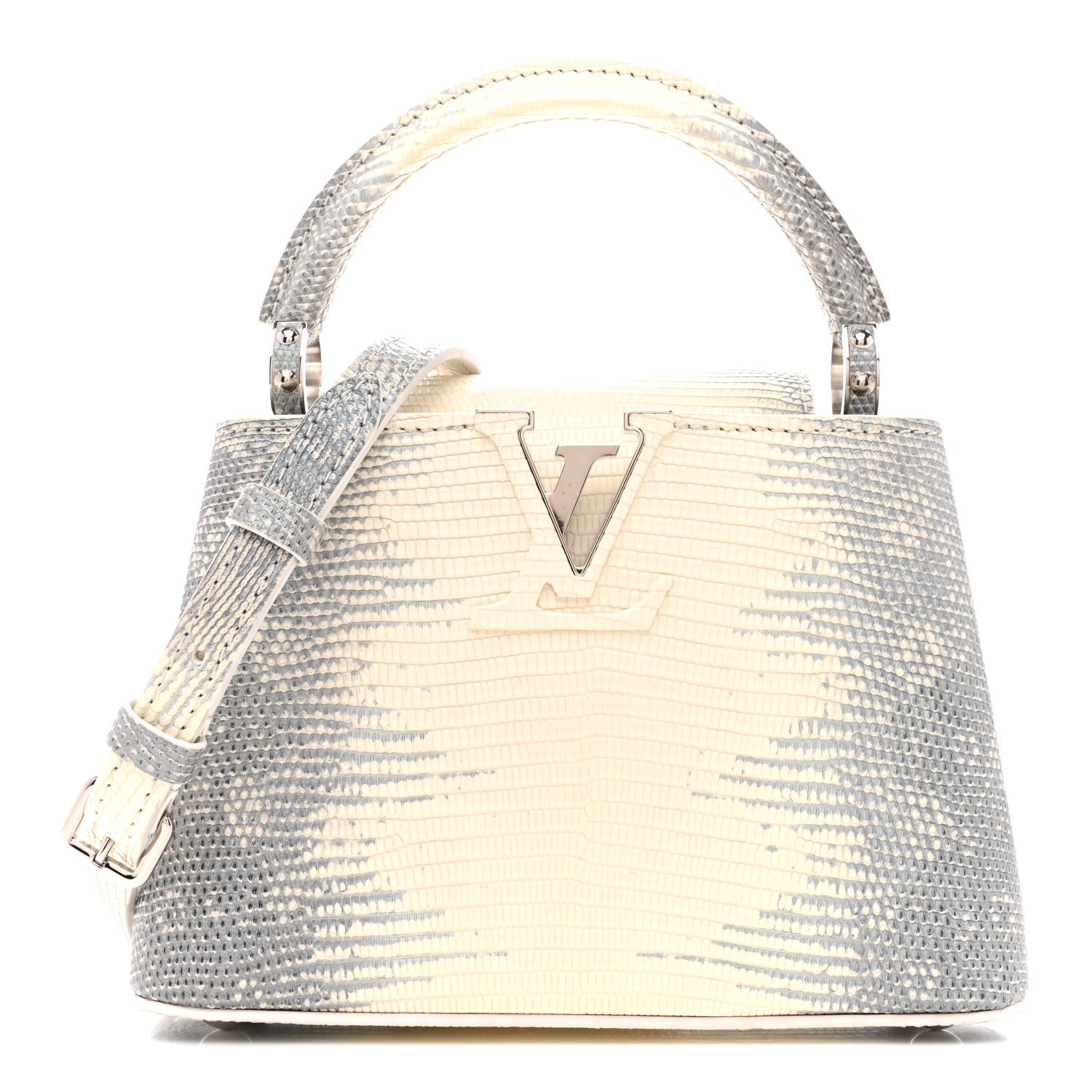 Lizard Capucines Mini White