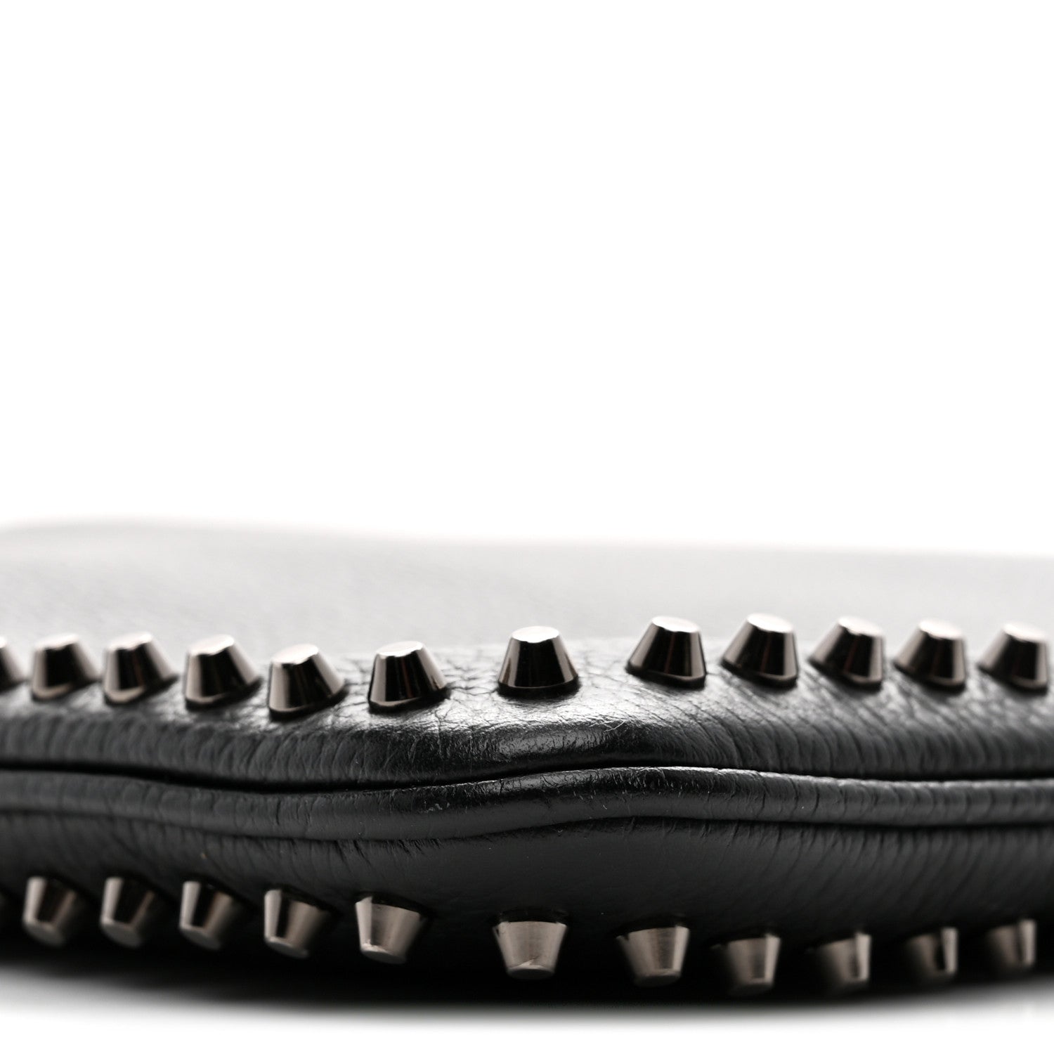 Calfskin Studded Loubiposh Clutch Black