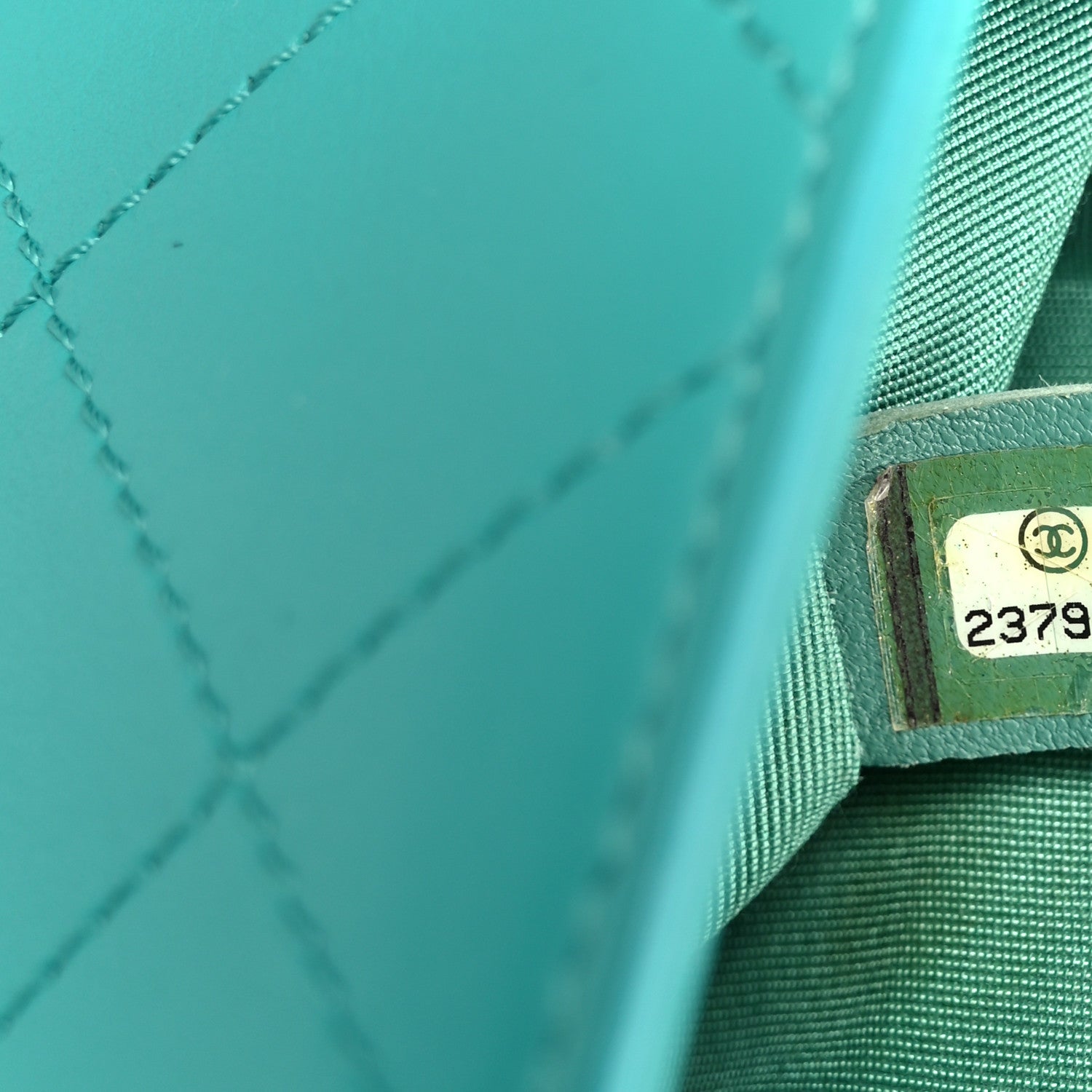 Calfskin Stitched Small Ring My Bag Flap Crossbody Turquoise