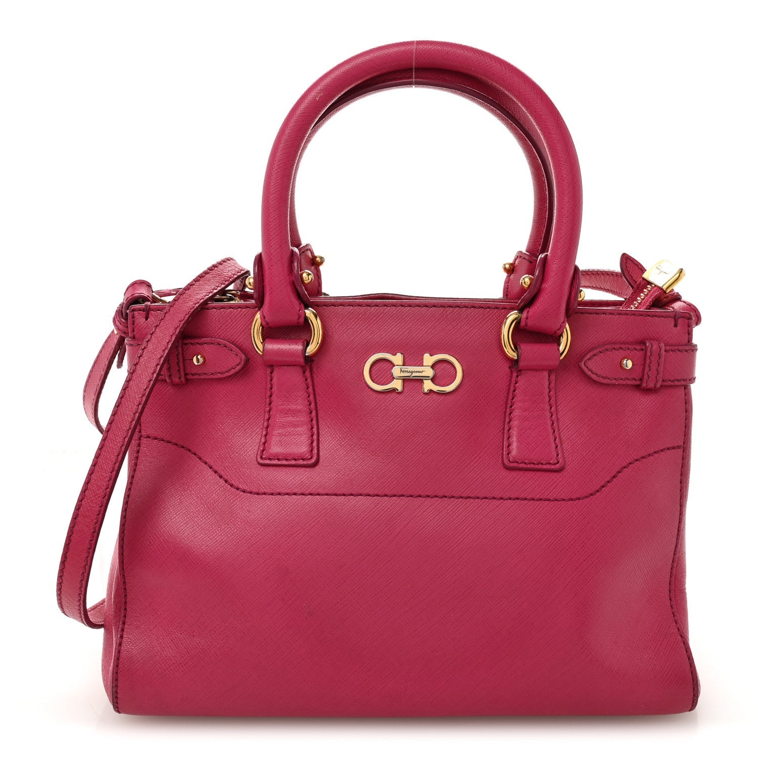 Hammered Calfskin Batik Tote Pink