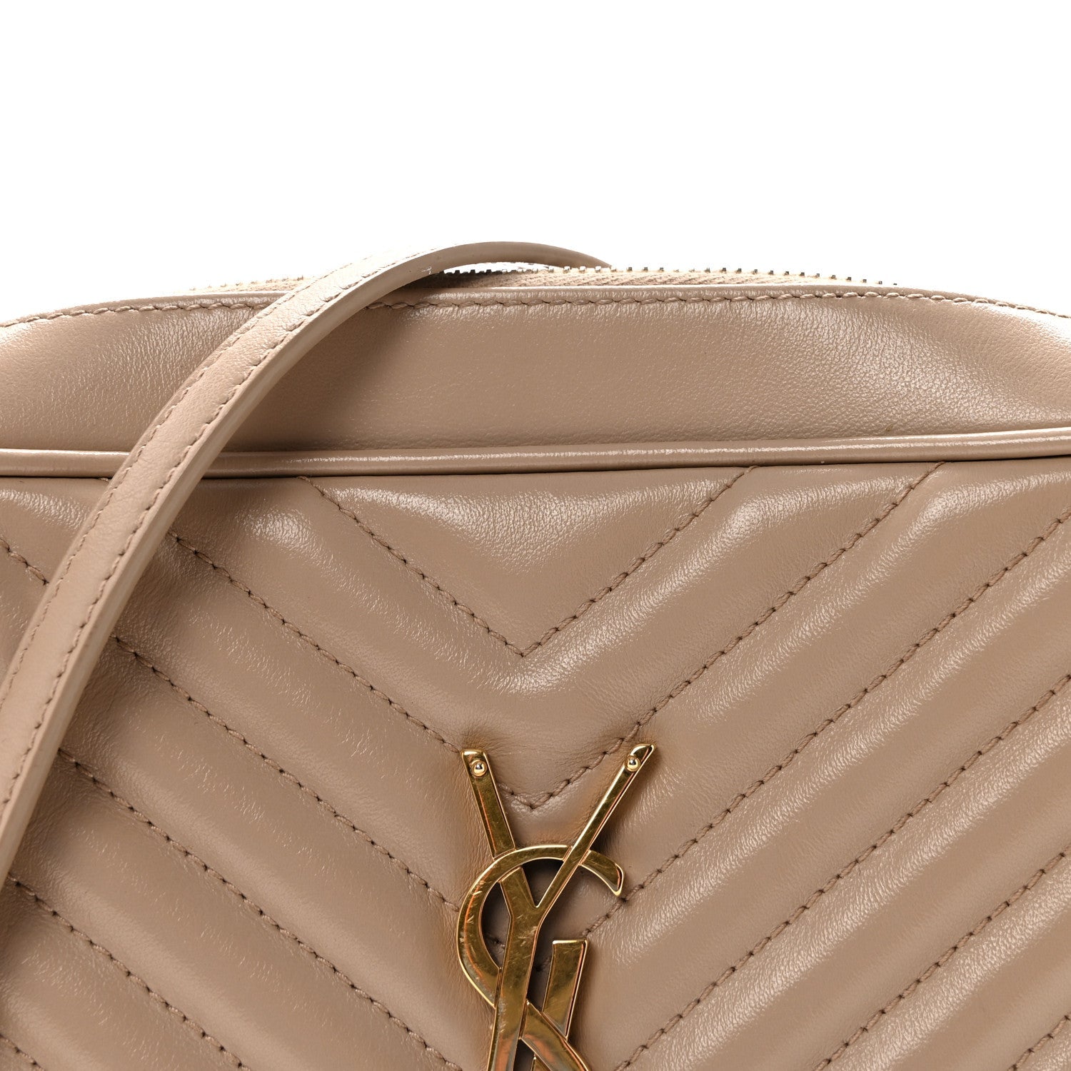 Calfskin Matelasse Monogram Lou Camera Bag Dark Beige