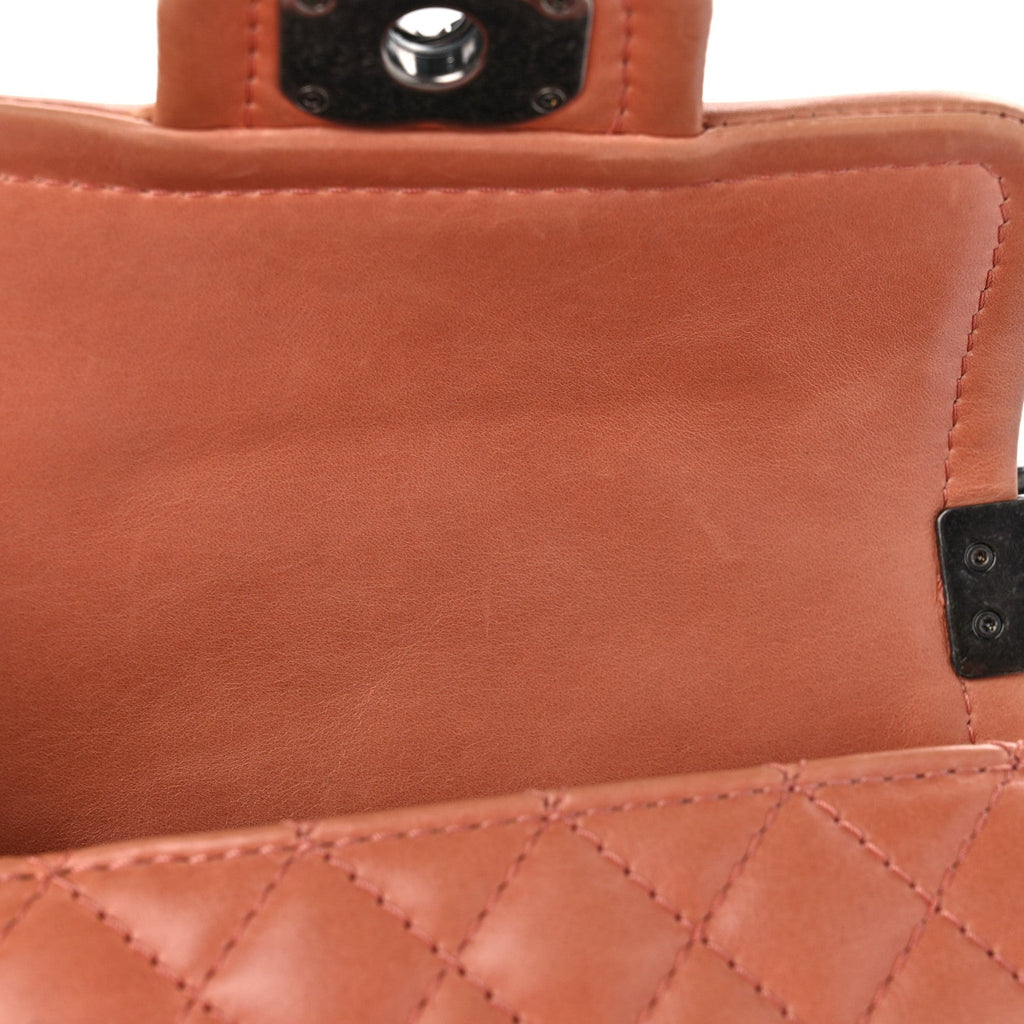 Calfskin Quilted Small Prestige Top Handle Flap Pink