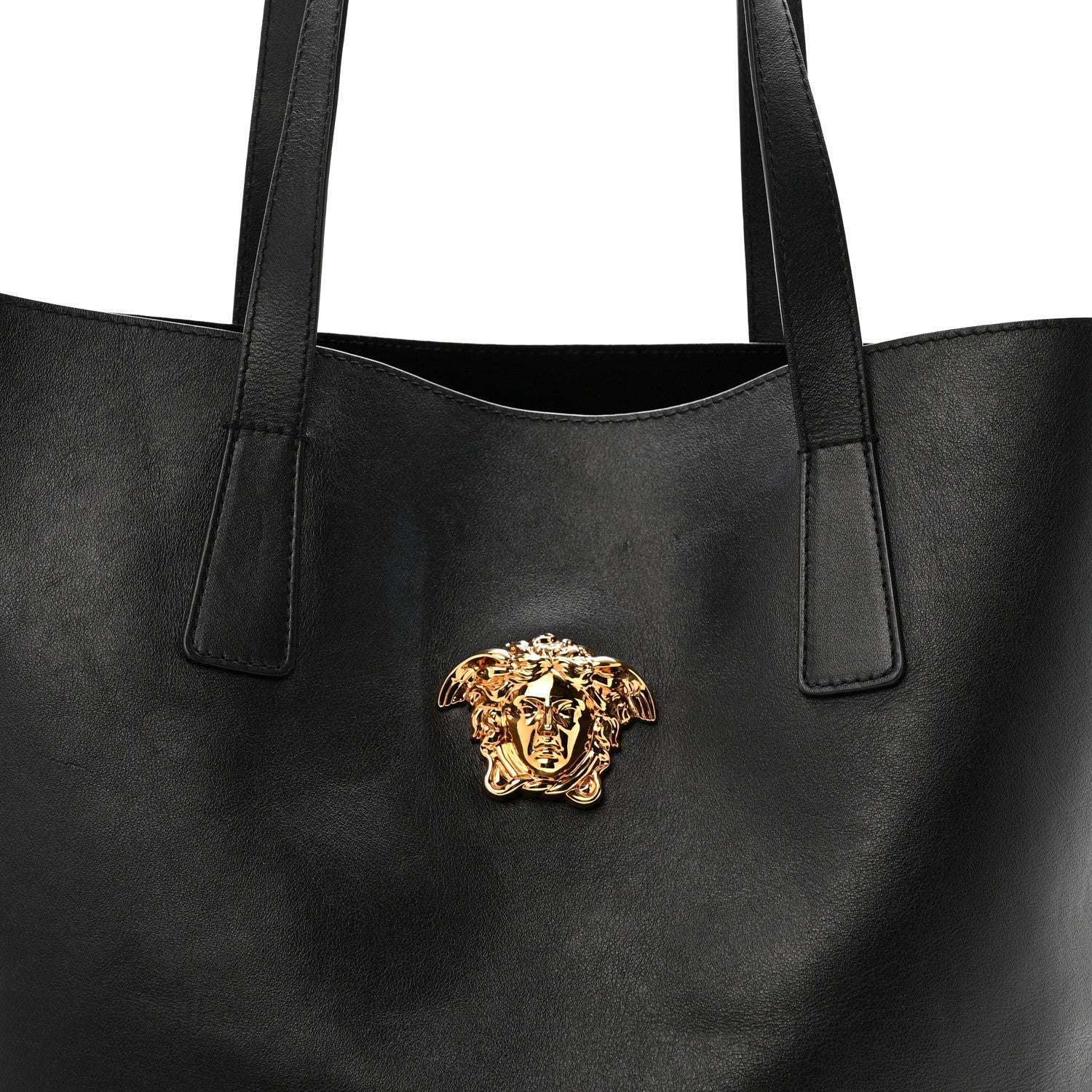 Smooth Calfskin La Medusa Tote Bag Black