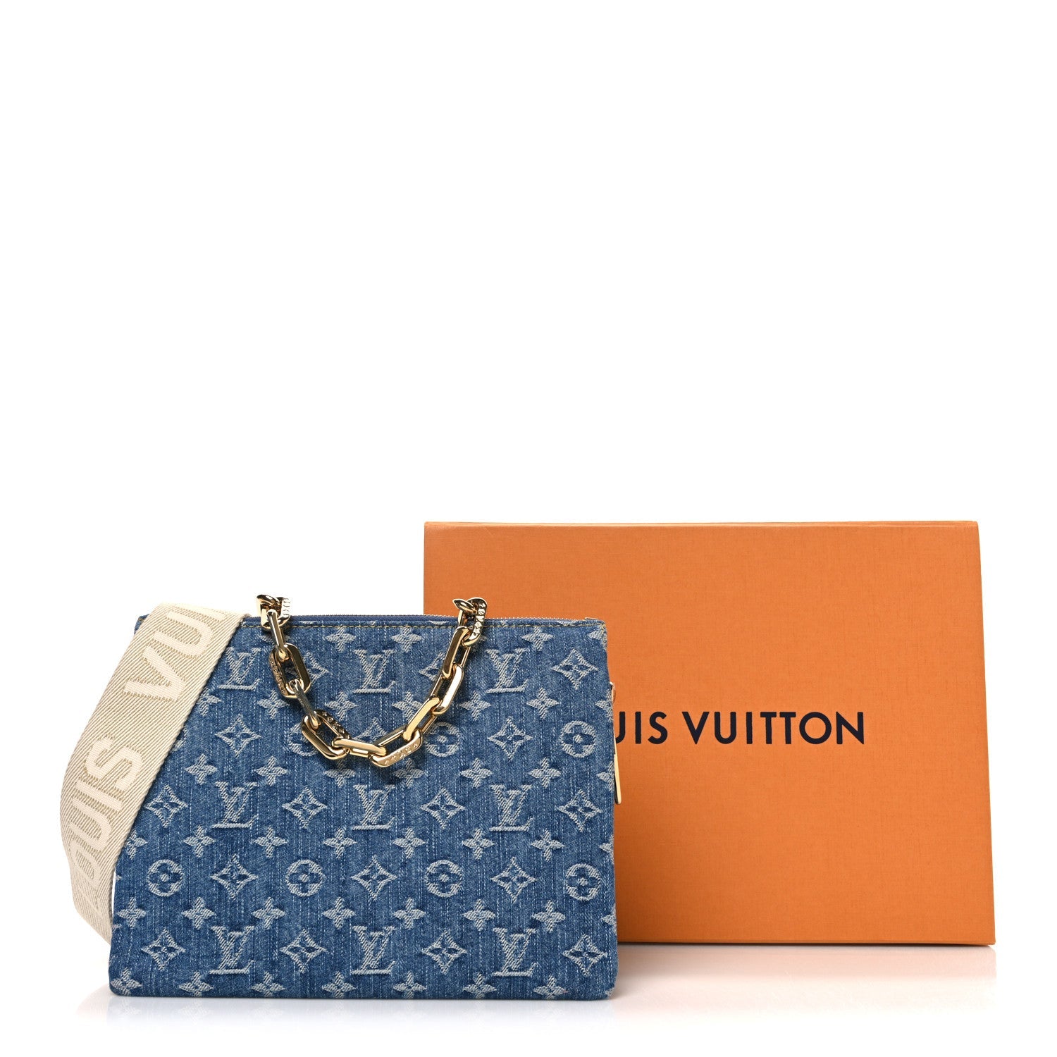 Monogram Denim Coussin PM Blue