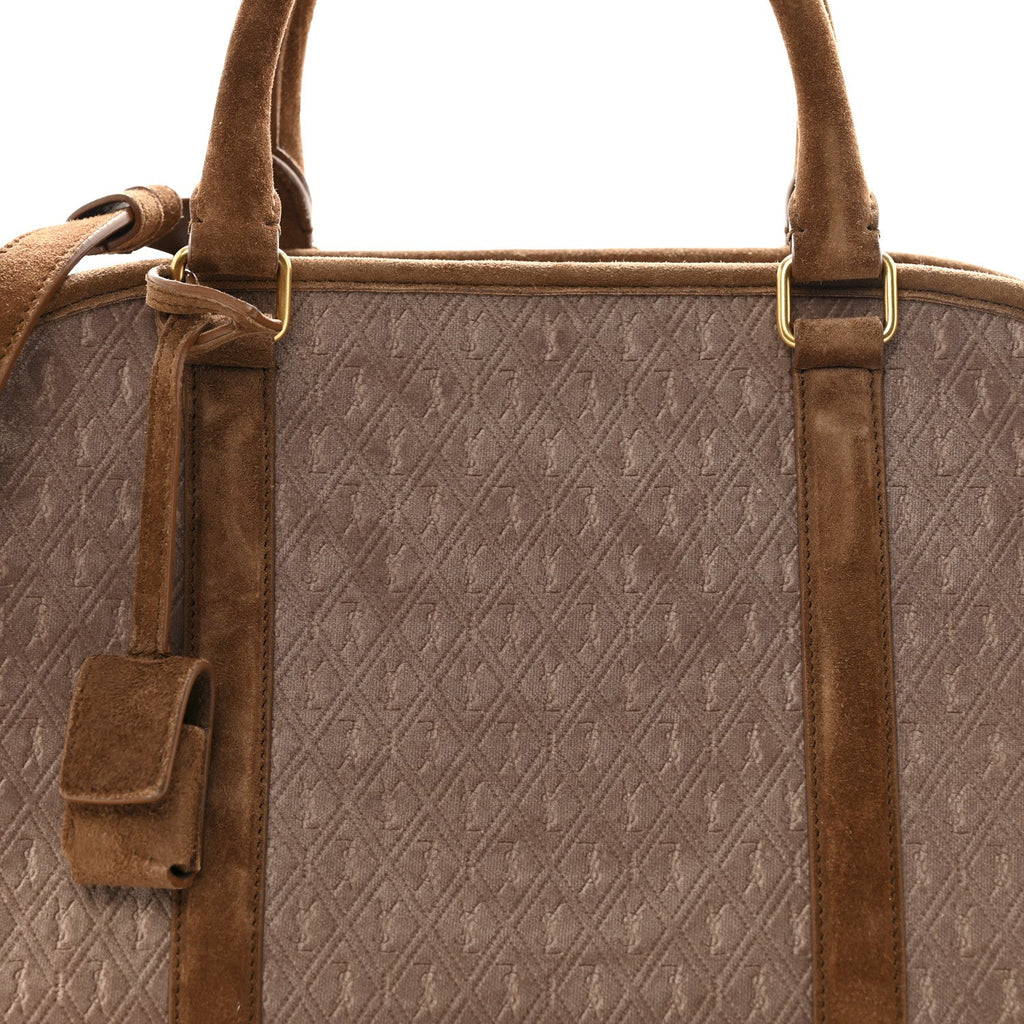 Velvet Suede Le Monogramme Duffle Red Cigar