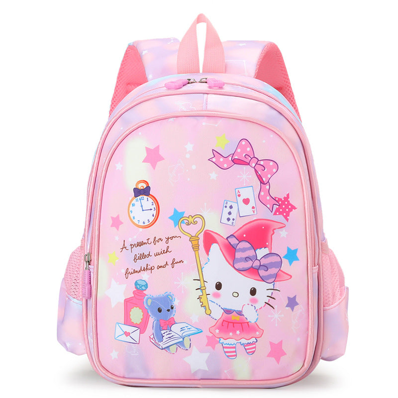 Pink Cartoon Kids Backpack with Fairy Tale Design MJ14