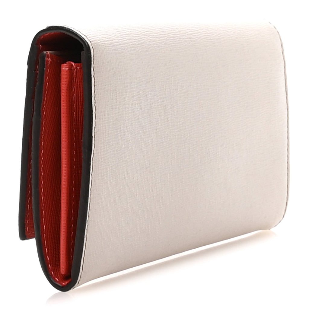 Vitello Elite Monster Eyes Studded Continental Wallet Carbone White Multicolor