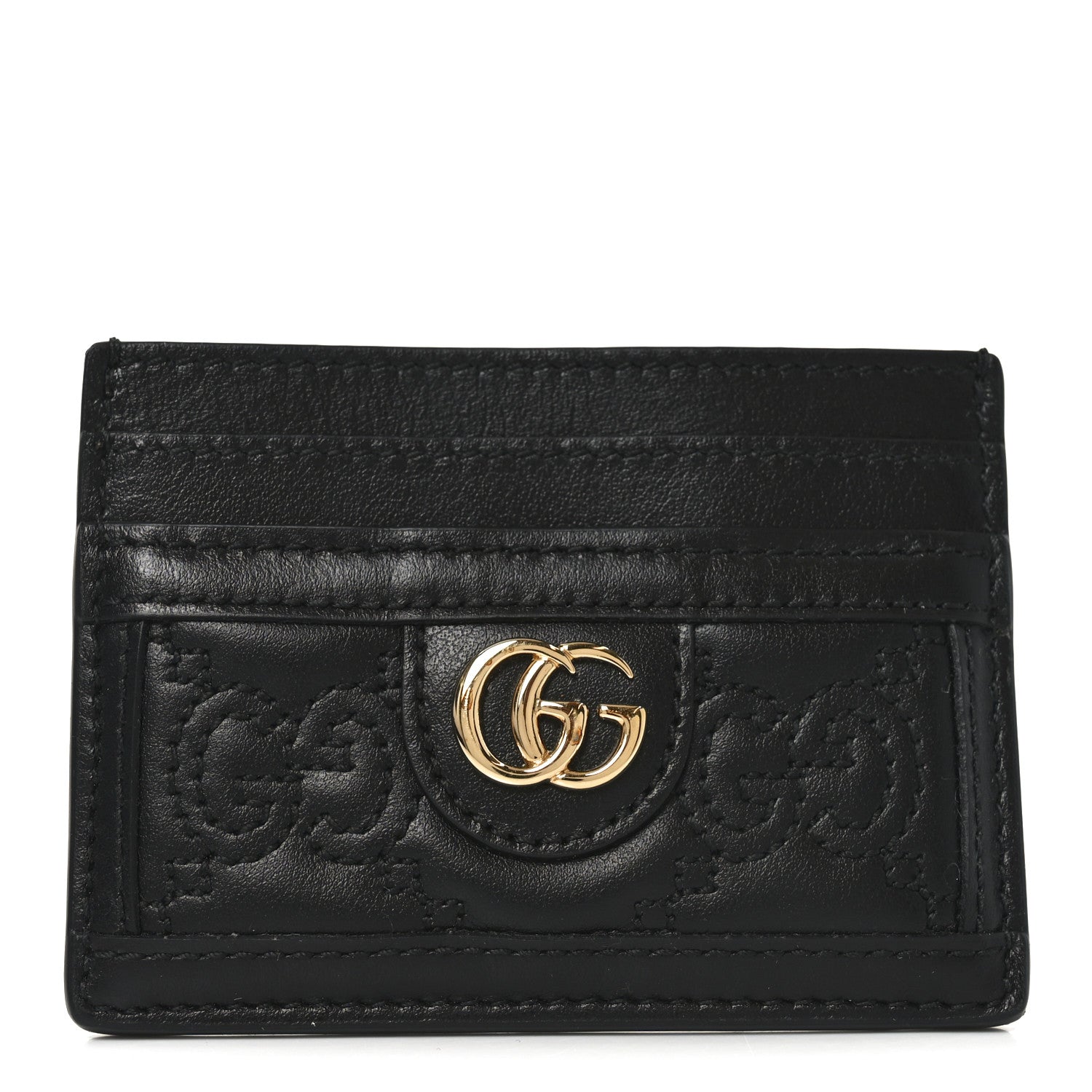 Calfskin GG Matelasse  Holder  Black