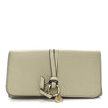 Calfskin Alphabet Long Wallet Sage