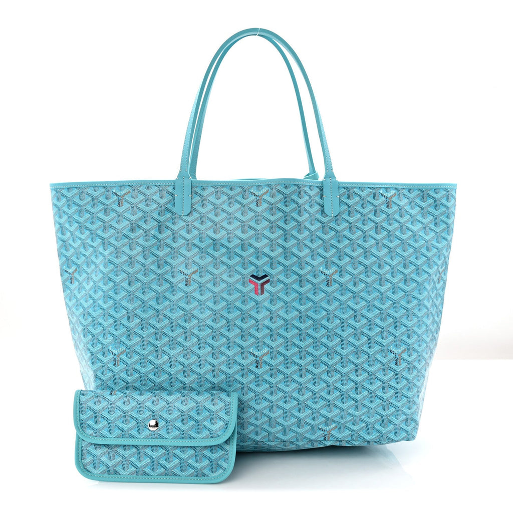 Goyardine Saint Louis GM Balise Beach Towel Set Turquoise