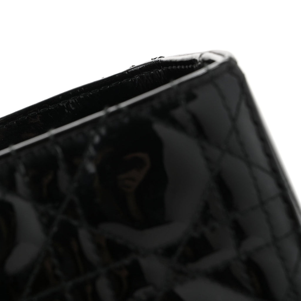 Patent Cannage Large Lady Dior Black
