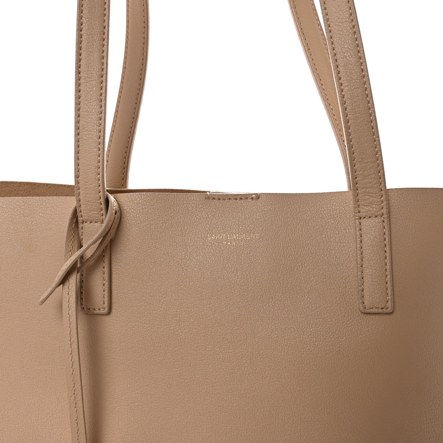 Calfskin Large Shopping Tote Dark Beige