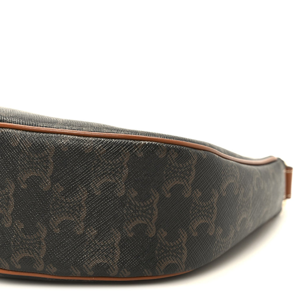 Triomphe Canvas Calfskin Ava Shoulder Bag Tan
