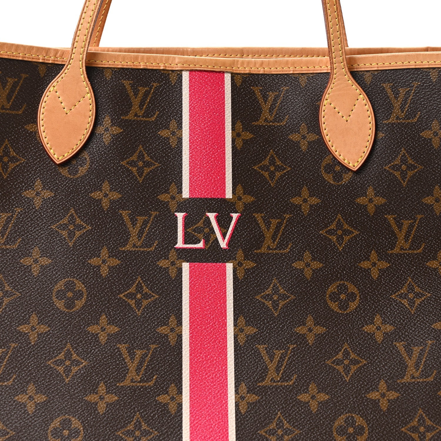 Monogram My LV Heritage Neverfull MM Fuchsia White