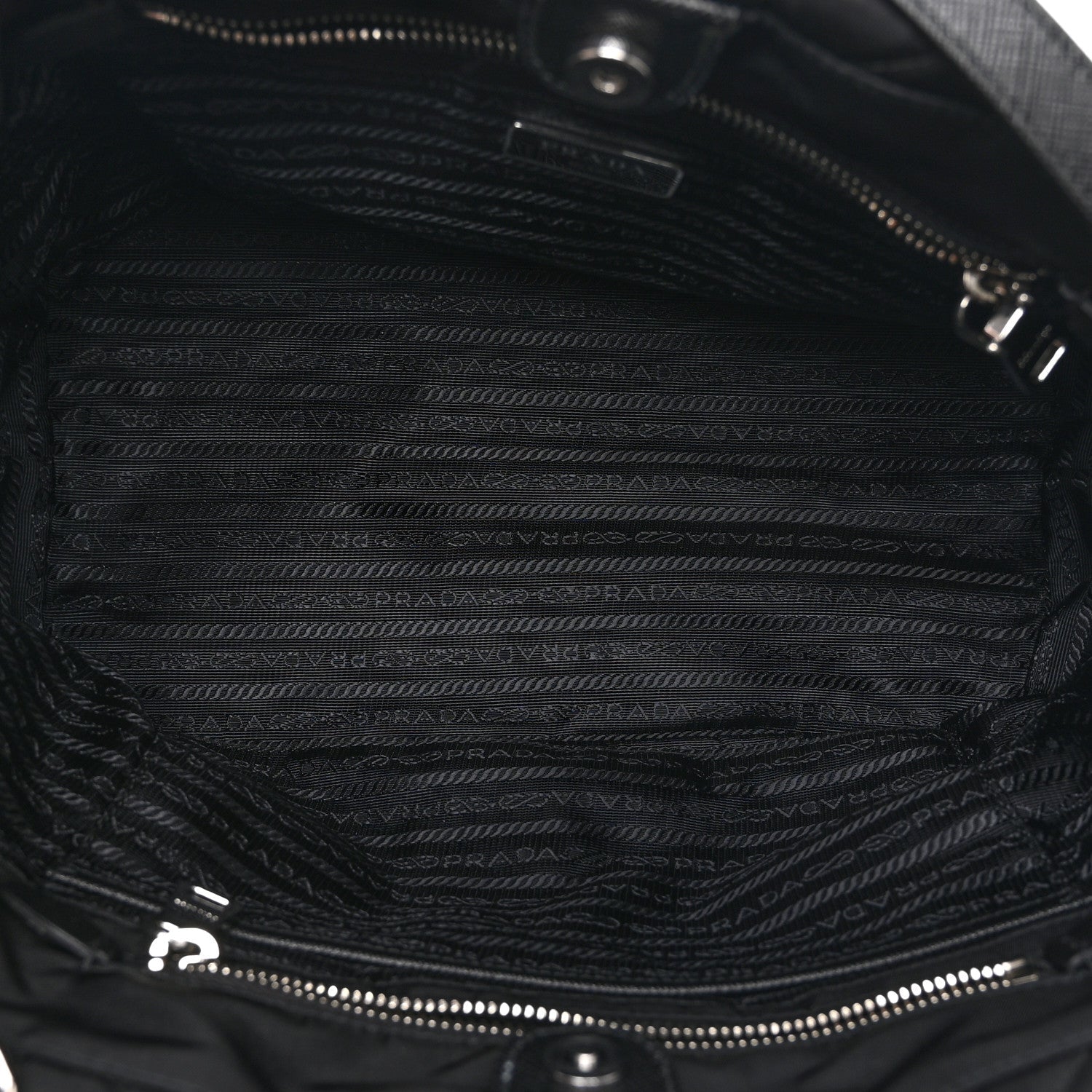Nylon Tessuto Impuntu Quilted Tote Black