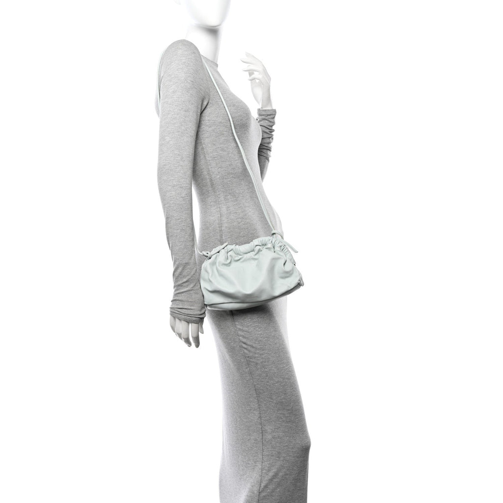 Lambskin Mini Cloud Clutch Seafoam