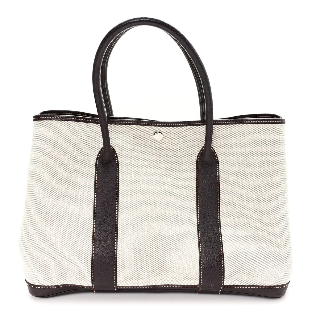 Buffle Skipper Toile Garden Party 36 MM Tote Marron Fonce
