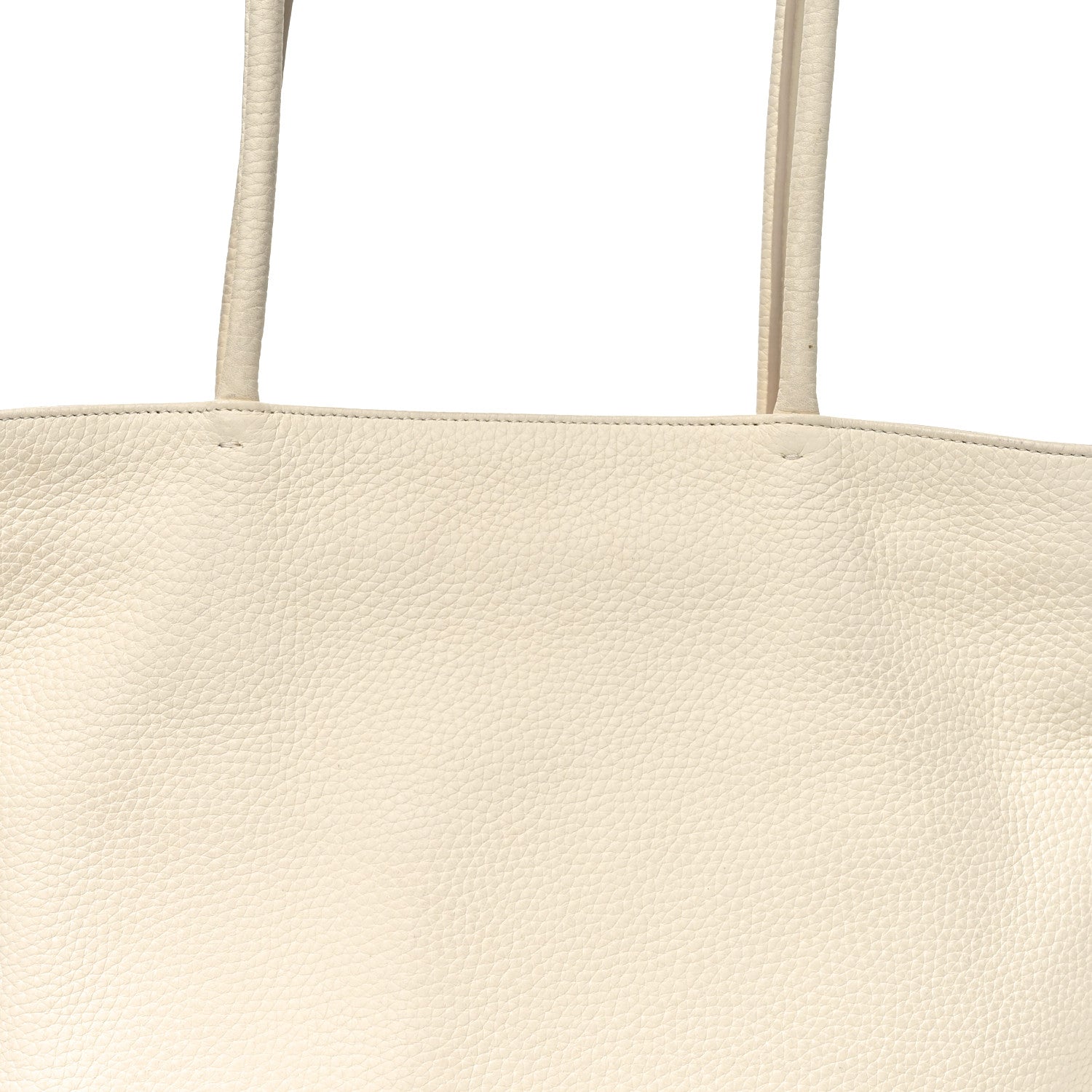 Grained Calfskin Medium Portfolio Tote Ivory