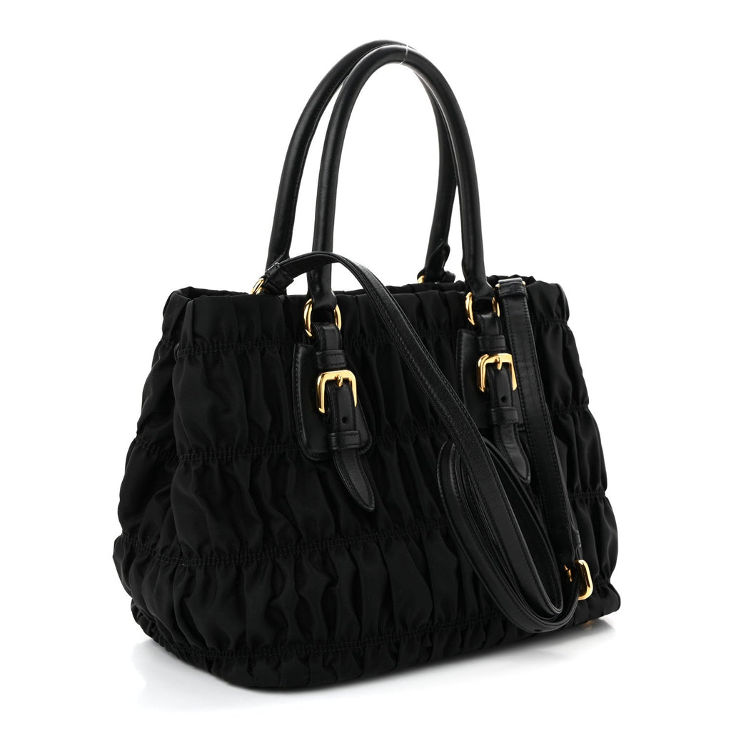 Tessuto Nylon Gaufre Tote Black