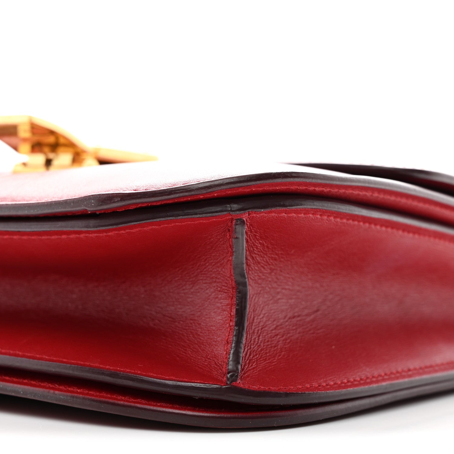 Box Calfskin Medium Classic Box Flap Bag Red