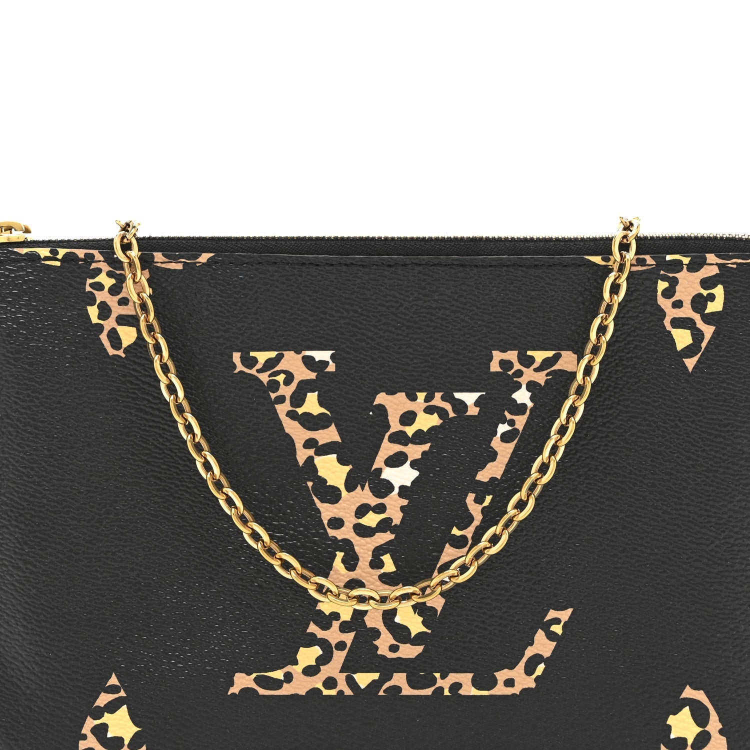 Monogram Giant Jungle Pochette Double Zip Black