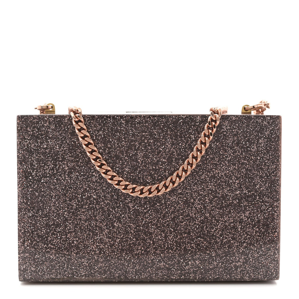 Acrylic Glitter Chain Clutch Copper