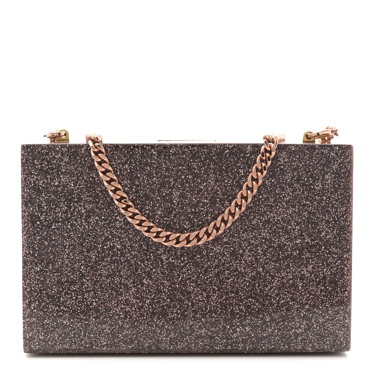 Acrylic Glitter Chain Clutch Copper