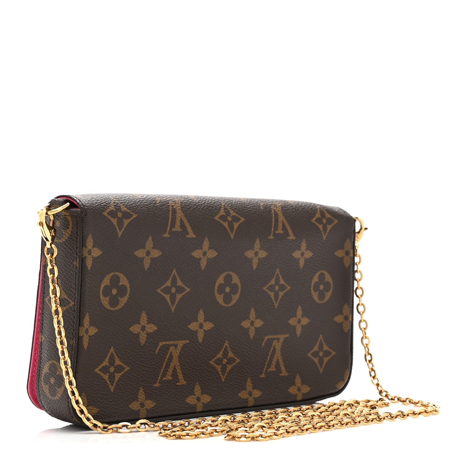 Monogram 2021 Christmas Animation Hollywood Pochette Felicie Chain Wallet Fuchsia