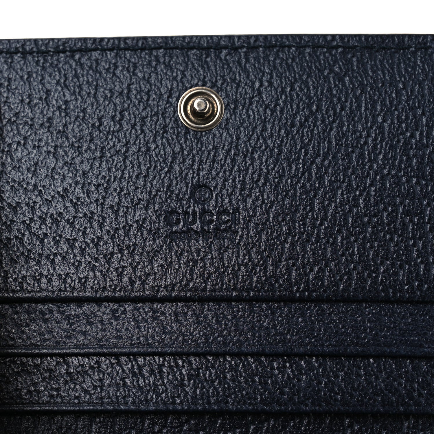 GG Supreme Monogram Textured Dollar Calfskin Web Ophidia  Case Beige Blue