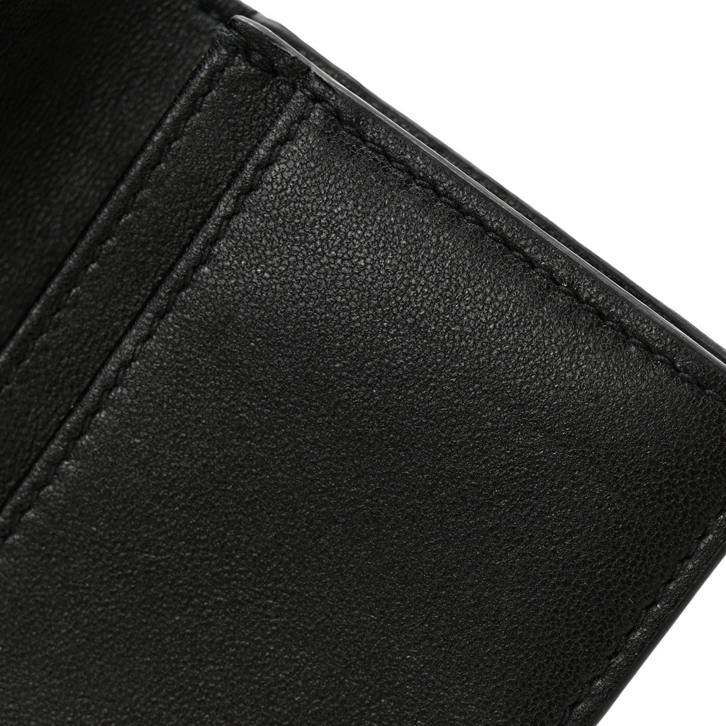 Lambskin Cannage Small Lady Dior Flap  Holder Black