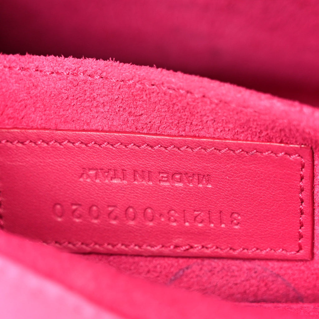 Calfskin Classic Y Ligne Clutch Fuchsia