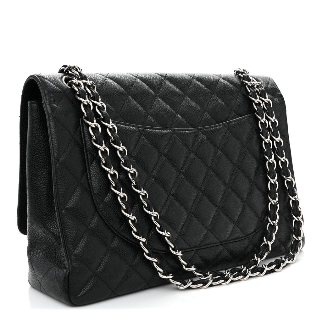 Caviar Maxi Single Flap Black