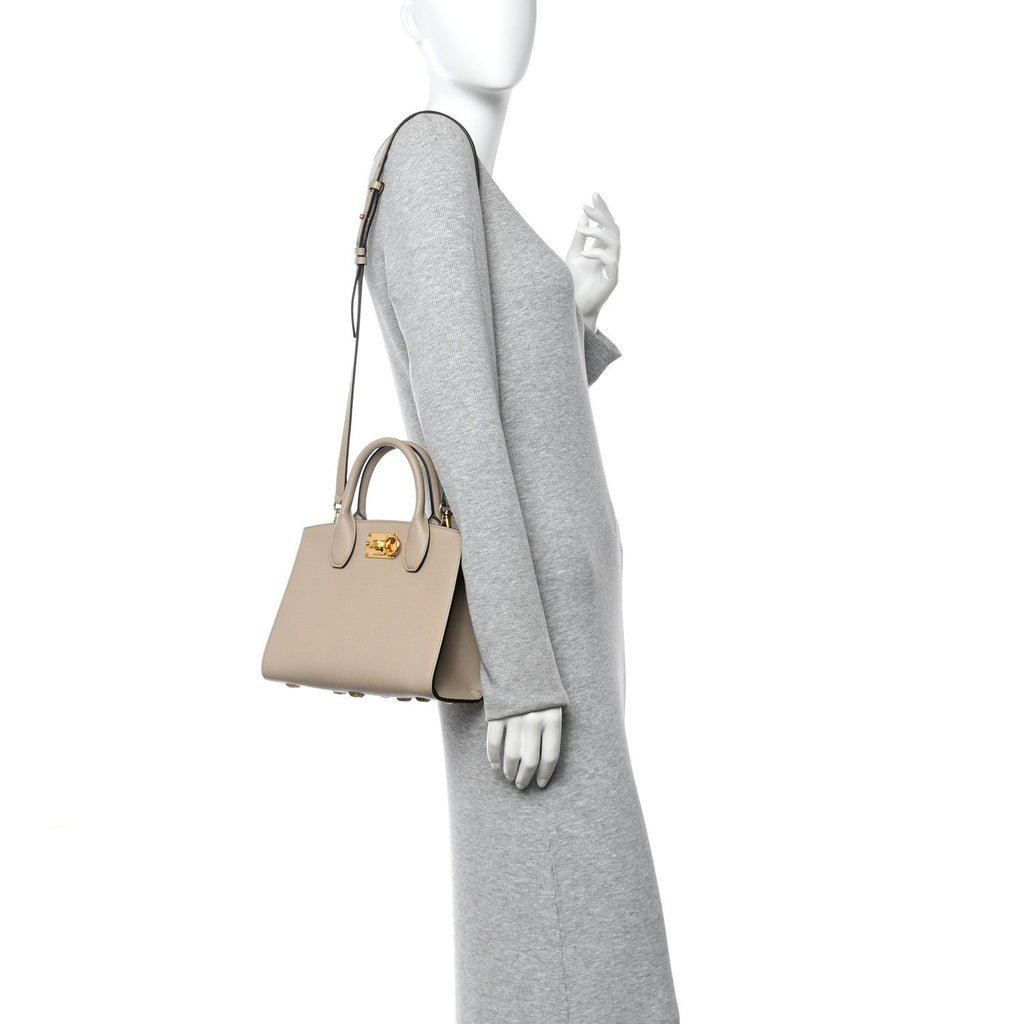 Calfskin Small The Studio Box Bag Daino