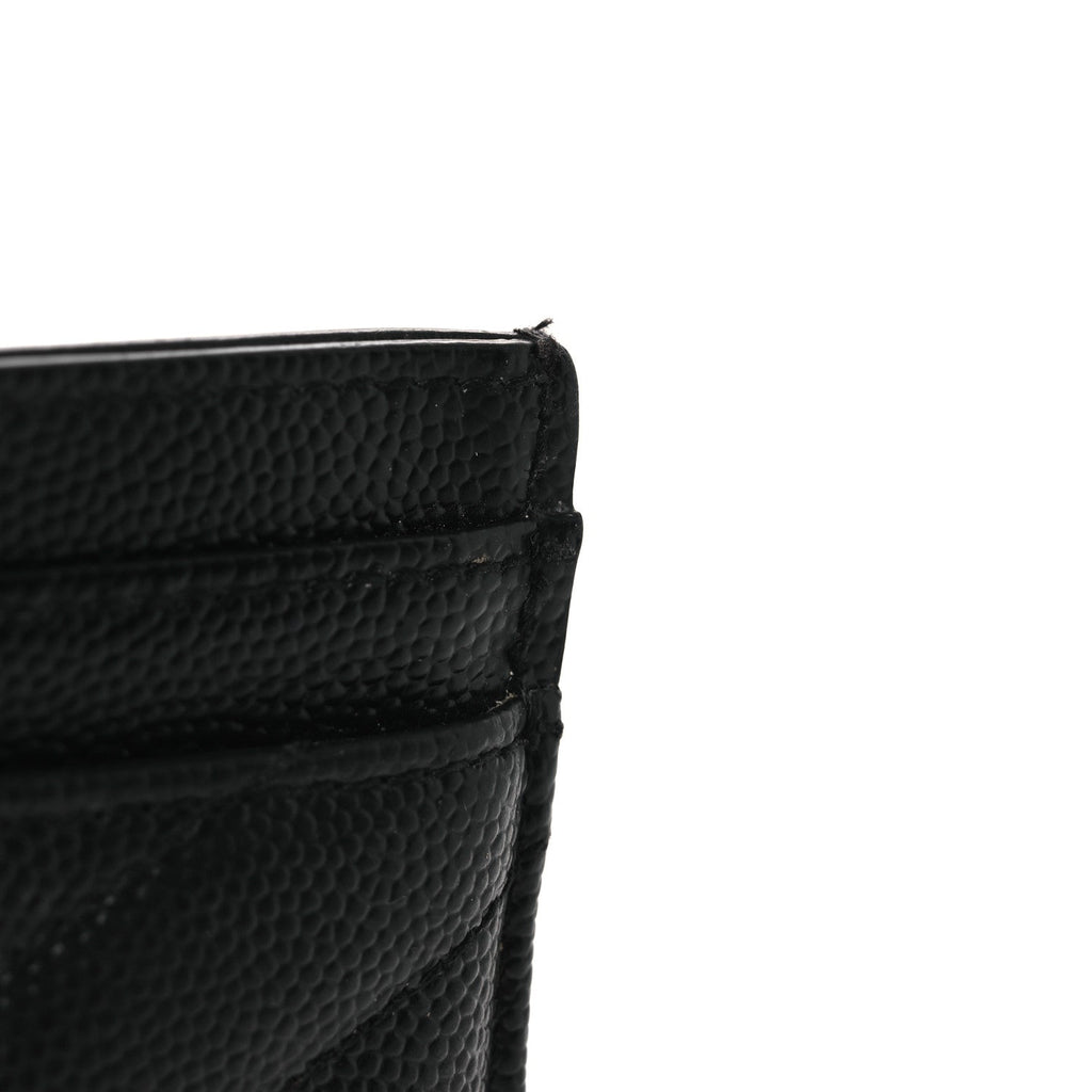 Grain De Poudre Matelasse Chevron Monogram Credit  Case Black
