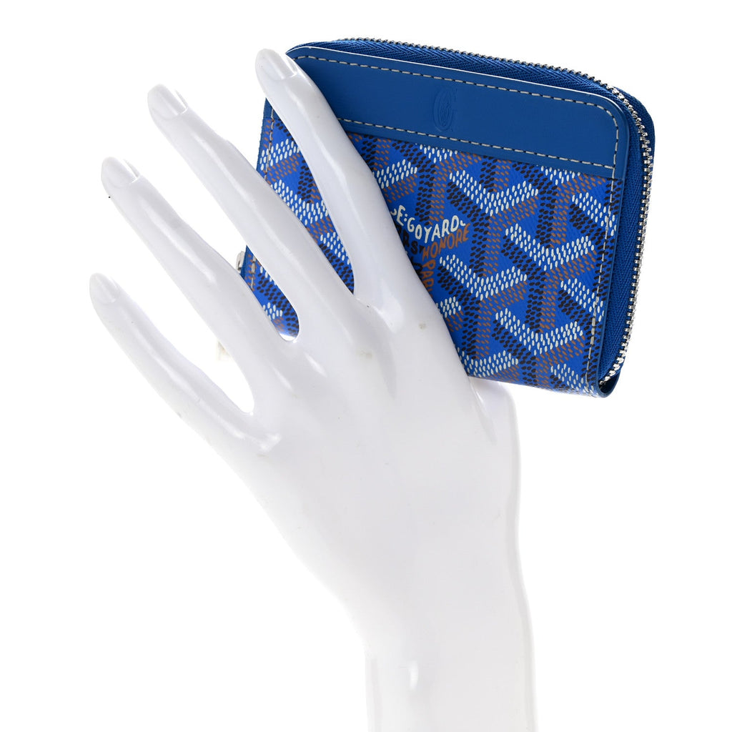 Goyardine Matignon PM Wallet Blue