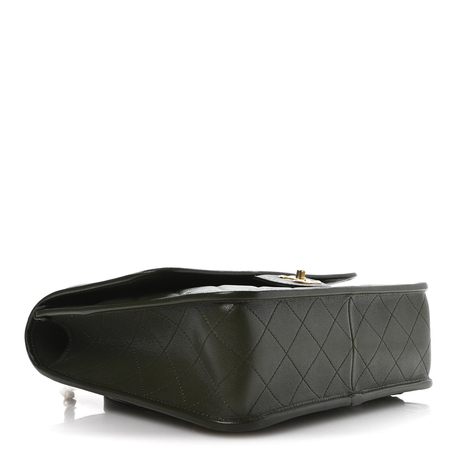 Caviar Quilted School Memory Backpack Dark Green
