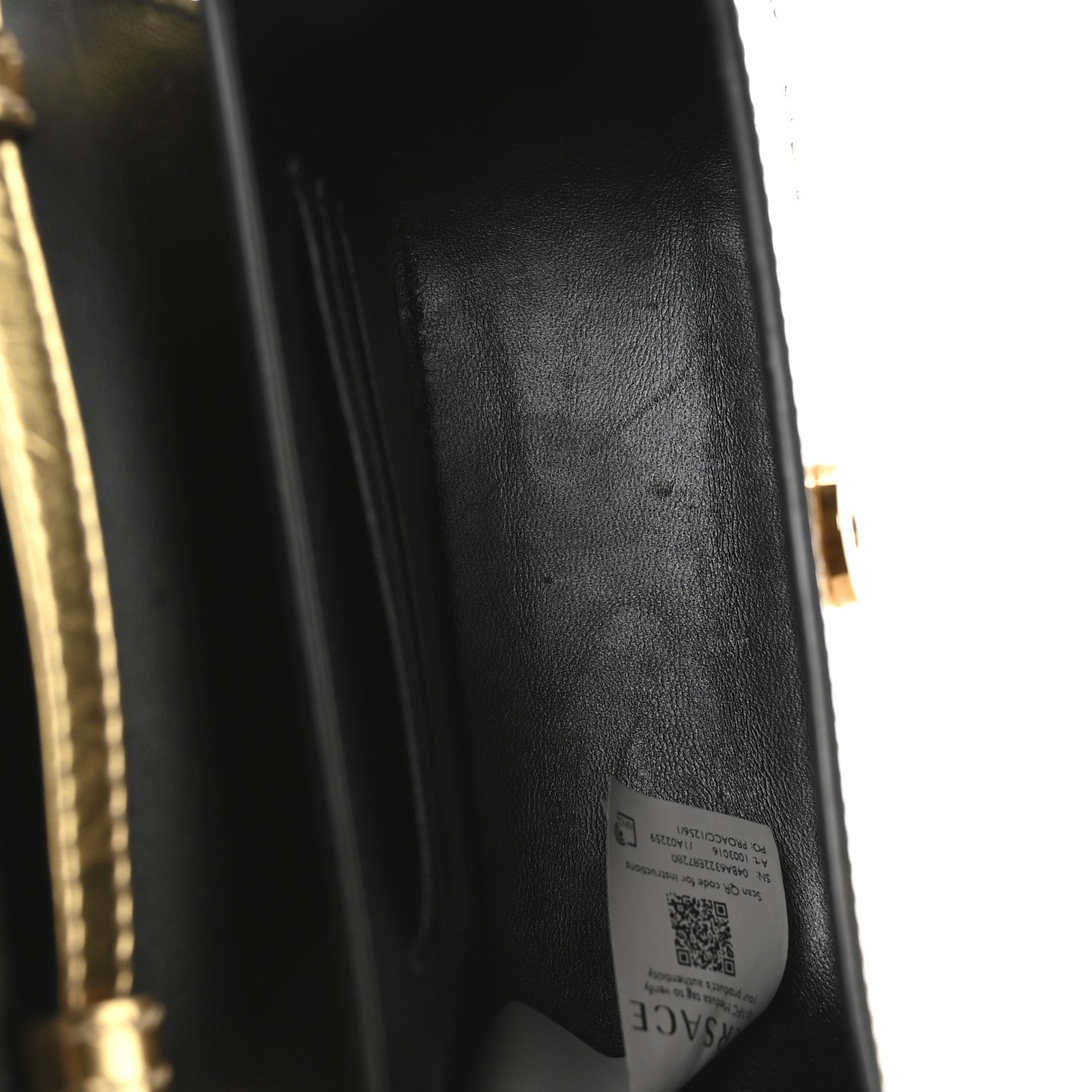 Metallic Calfskin Mini La Medusa Bag Gold